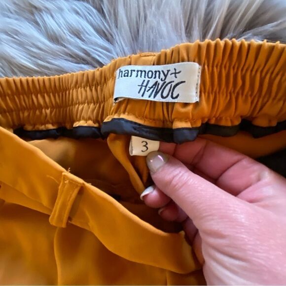 Harmony+Havoc Mustard Slacks, 3 - Picture 3 of 10
